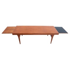 Midcentury Teak Coffee Table with Pull-Out Tops, Denmark, 1960s