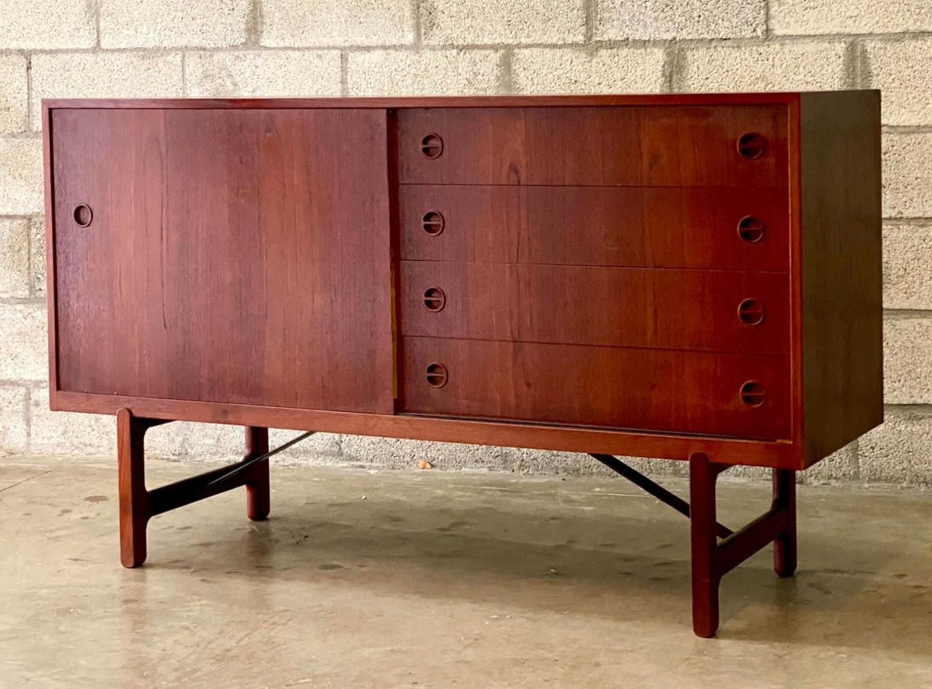 Midcentury Teak Credenza By Aksel Bender Madsen and Ejner Larson 4