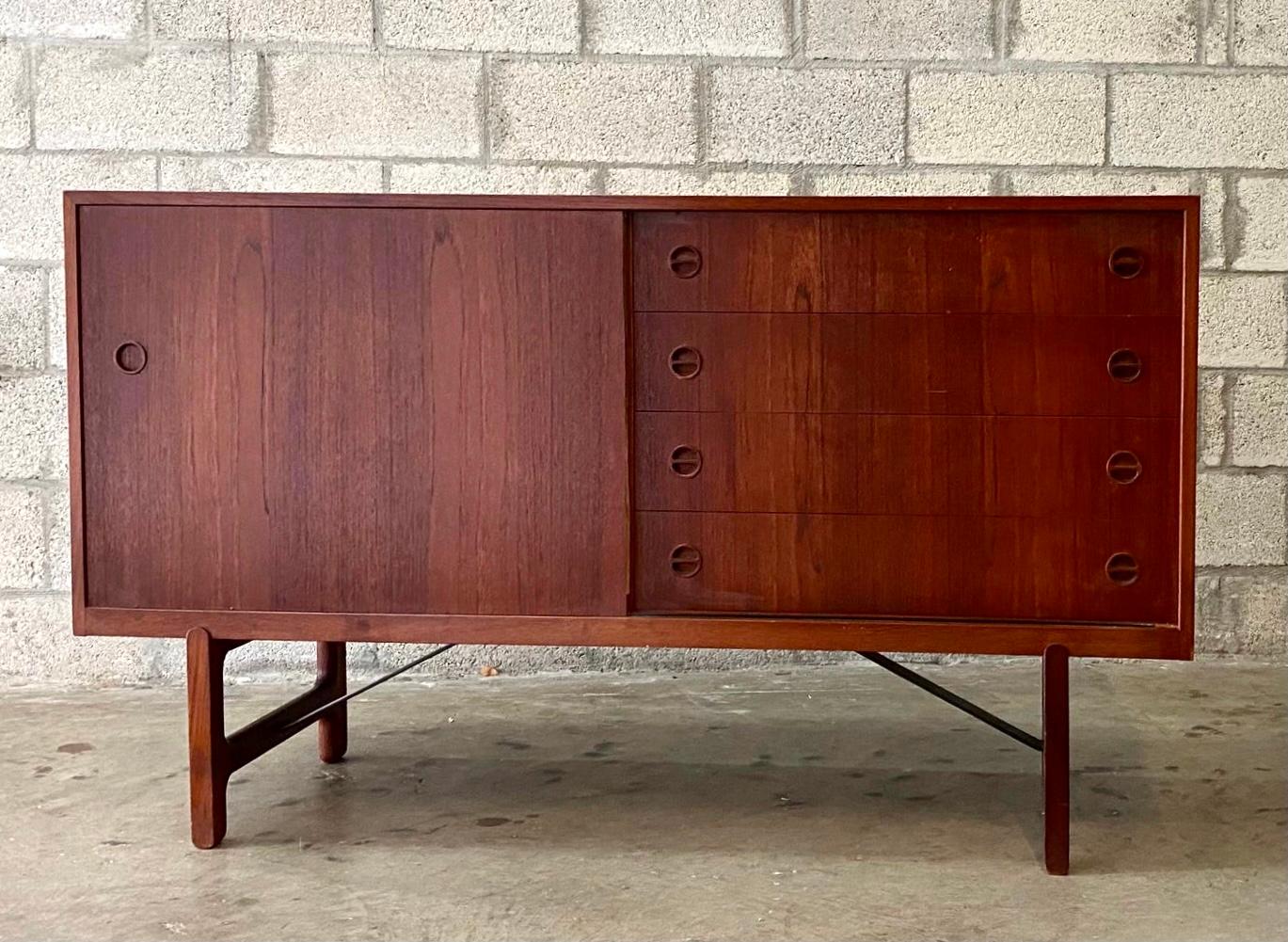 20th Century Midcentury Teak Credenza By Aksel Bender Madsen and Ejner Larson