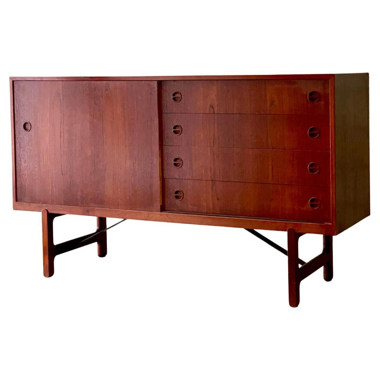 Midcentury Teak Credenza By Aksel Bender Madsen and Ejner Larson