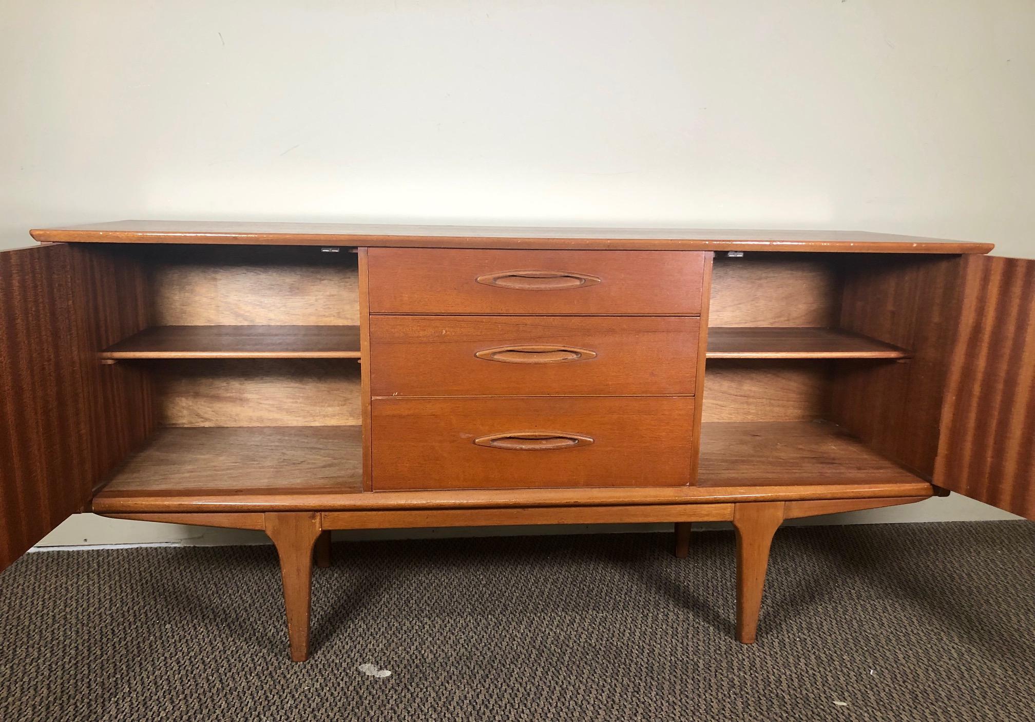 Mid-Century Modern Midcentury Teak Credenza Sideboard by Jentique For Sale
