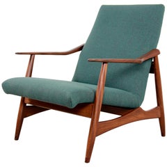 Midcentury Teak Danish Armchair with Organic Design, Denmark, 1960s