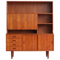 Midcentury Teak Danish Modern Dining Hutch