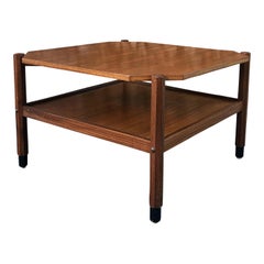 Midcentury Teak Danish Square Coffee Table, 1960s