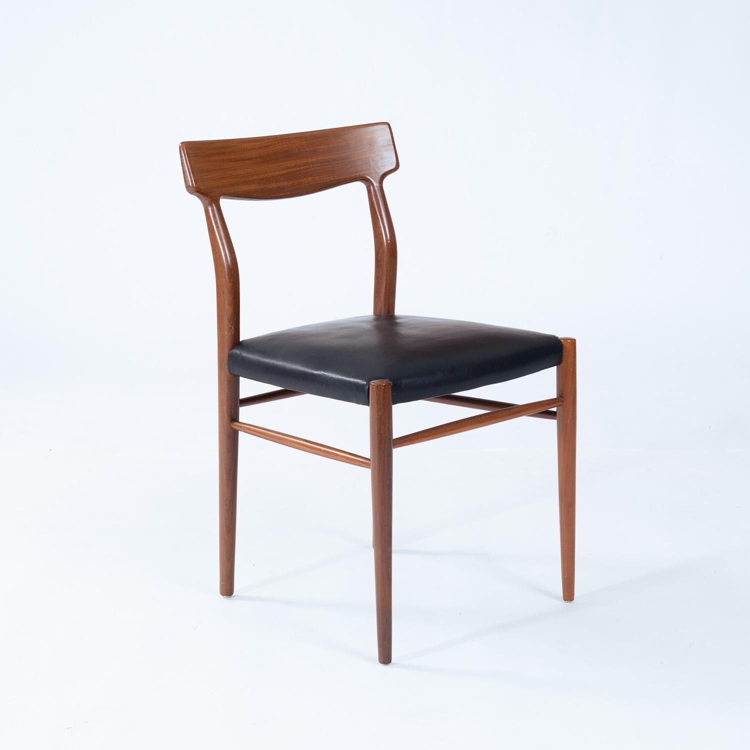 Set aus Teakholz-Design aus der Mitte des Jahrhunderts mit ausziehbarem Tisch und 6 organisch geformten Stühlen im Angebot 10