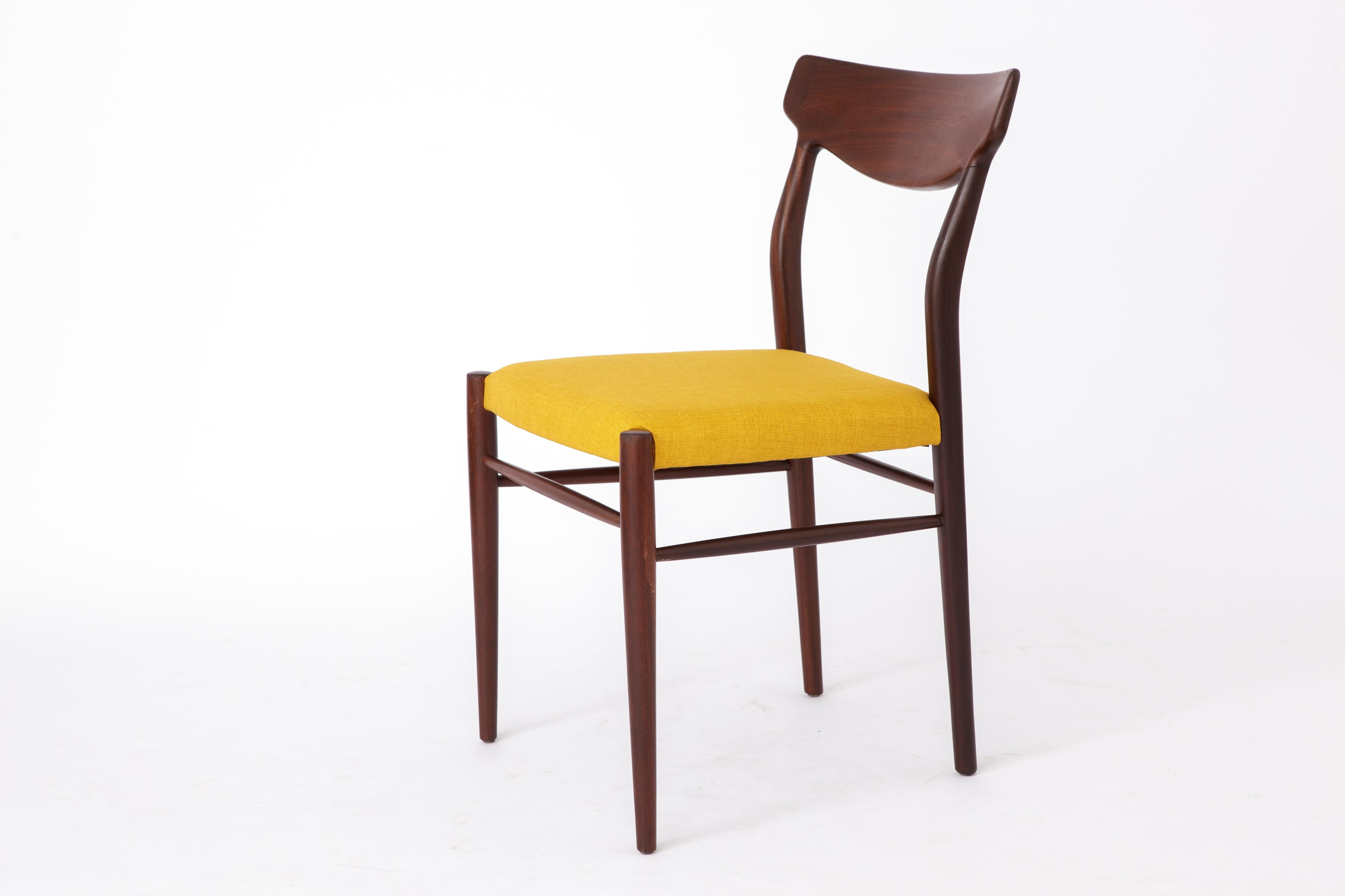 German Midcentury Teak Desk Chair Lübke 1960s Vintage For Sale