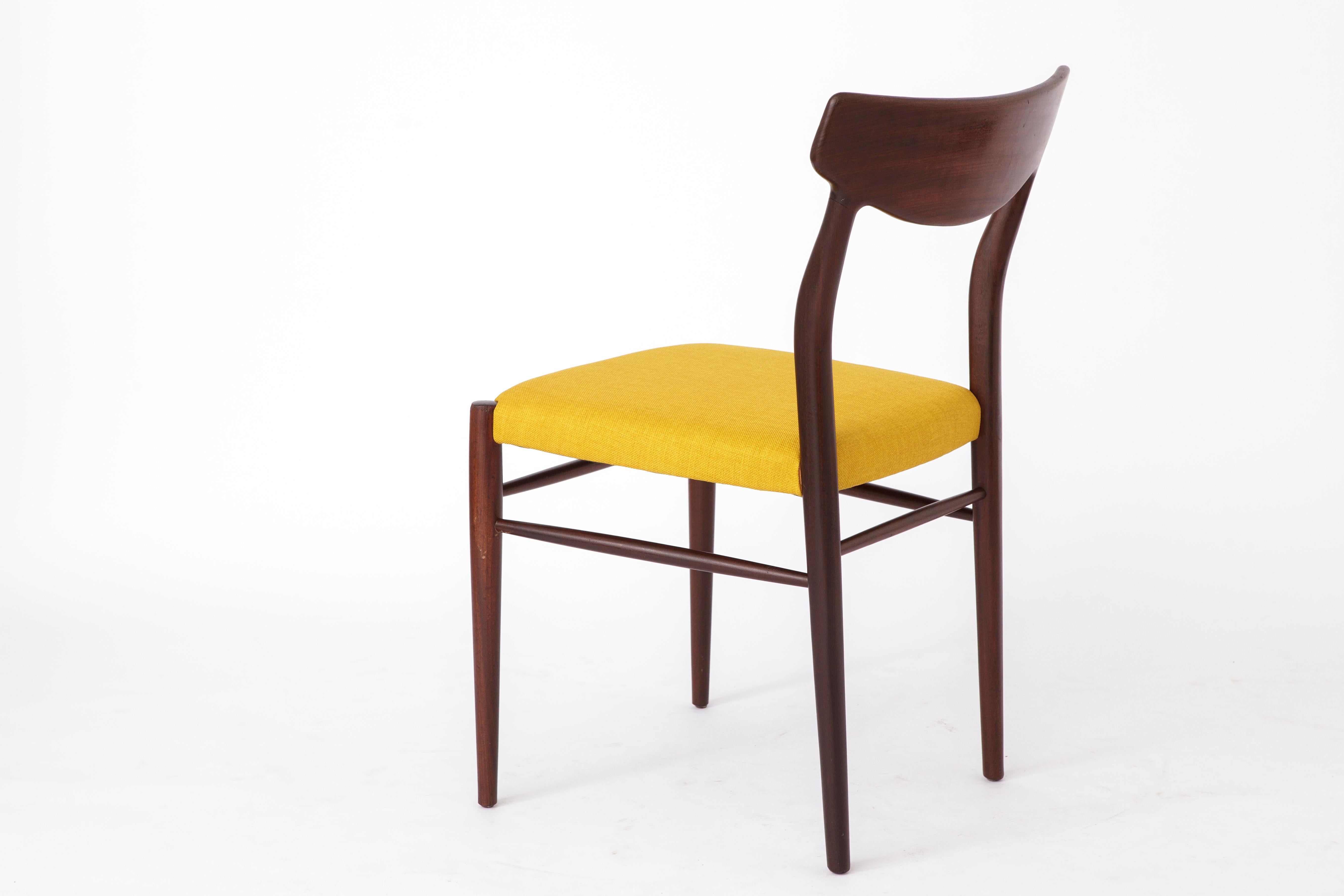 Midcentury Teak Desk Chair Lübke 1960s Vintage In Fair Condition For Sale In Hannover, DE