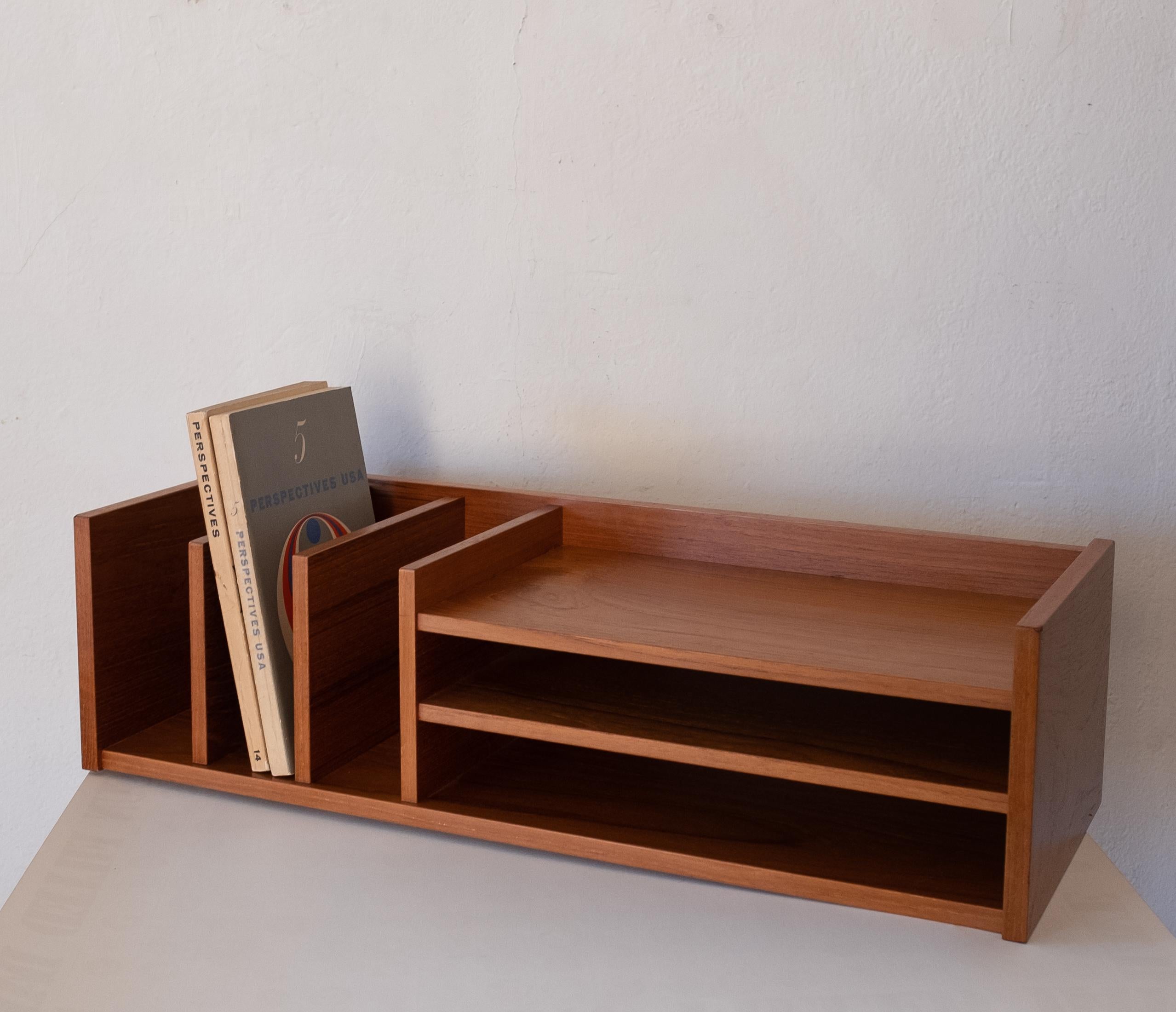 Mid-Century Modern MIdcentury Teak Desk Organizer or Letter Tray by Pedersen & Hansen