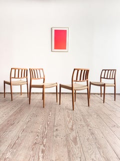 Midcentury Teak Dining Chairs #83 by Niels O. Møller for J. L. Moller, Set of 4