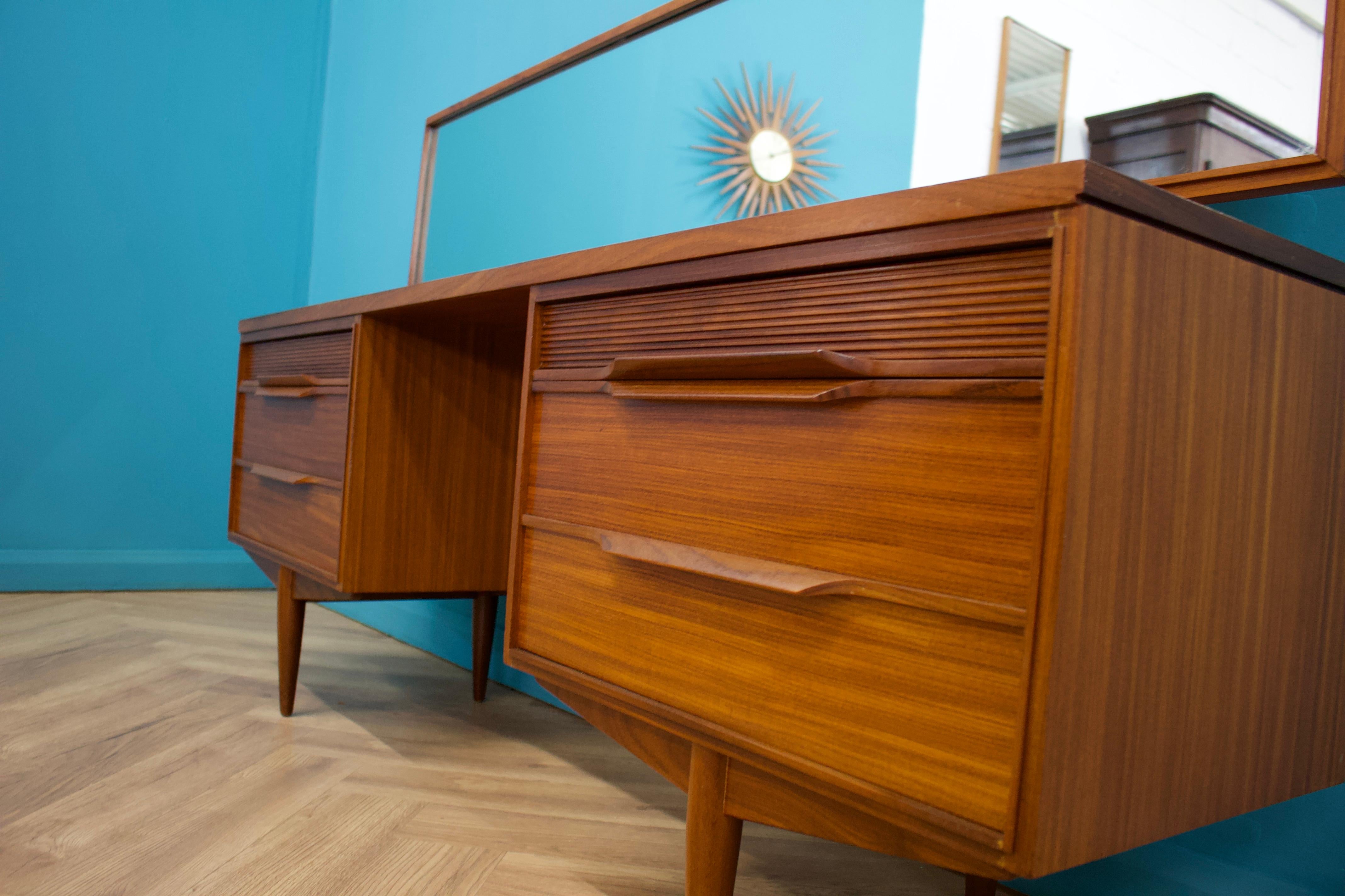 20th Century Midcentury Teak Dressing Table & Stool from White & Newton, 1960s For Sale