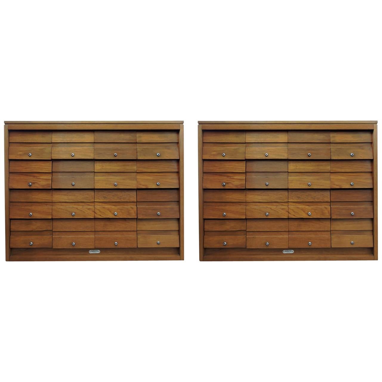 Midcentury Teak Filing Cabinets from Serota London, Set of 2 For Sale