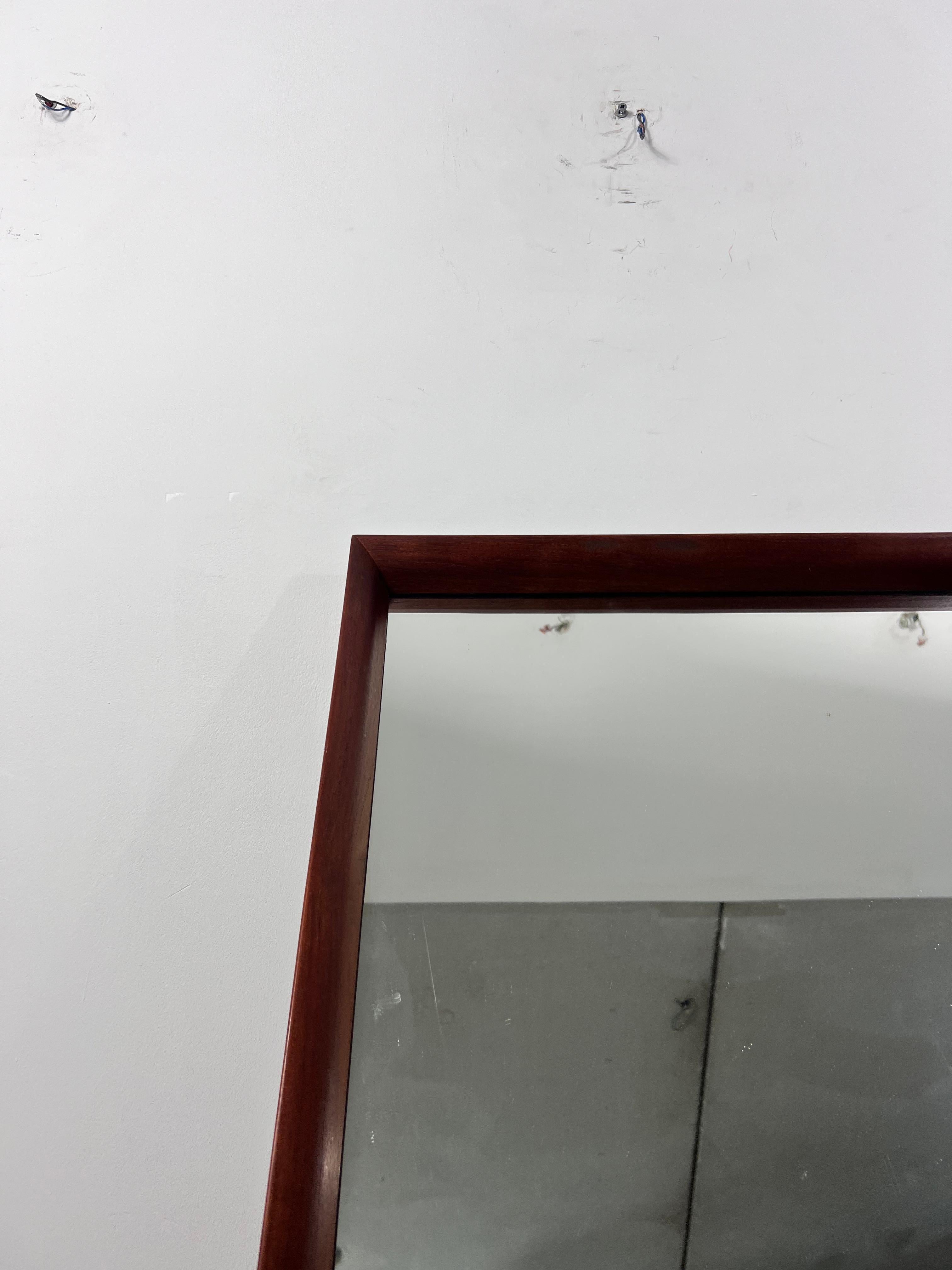 Mid-20th Century Midcentury Teak Framed Mirror, 1960s, Germany For Sale