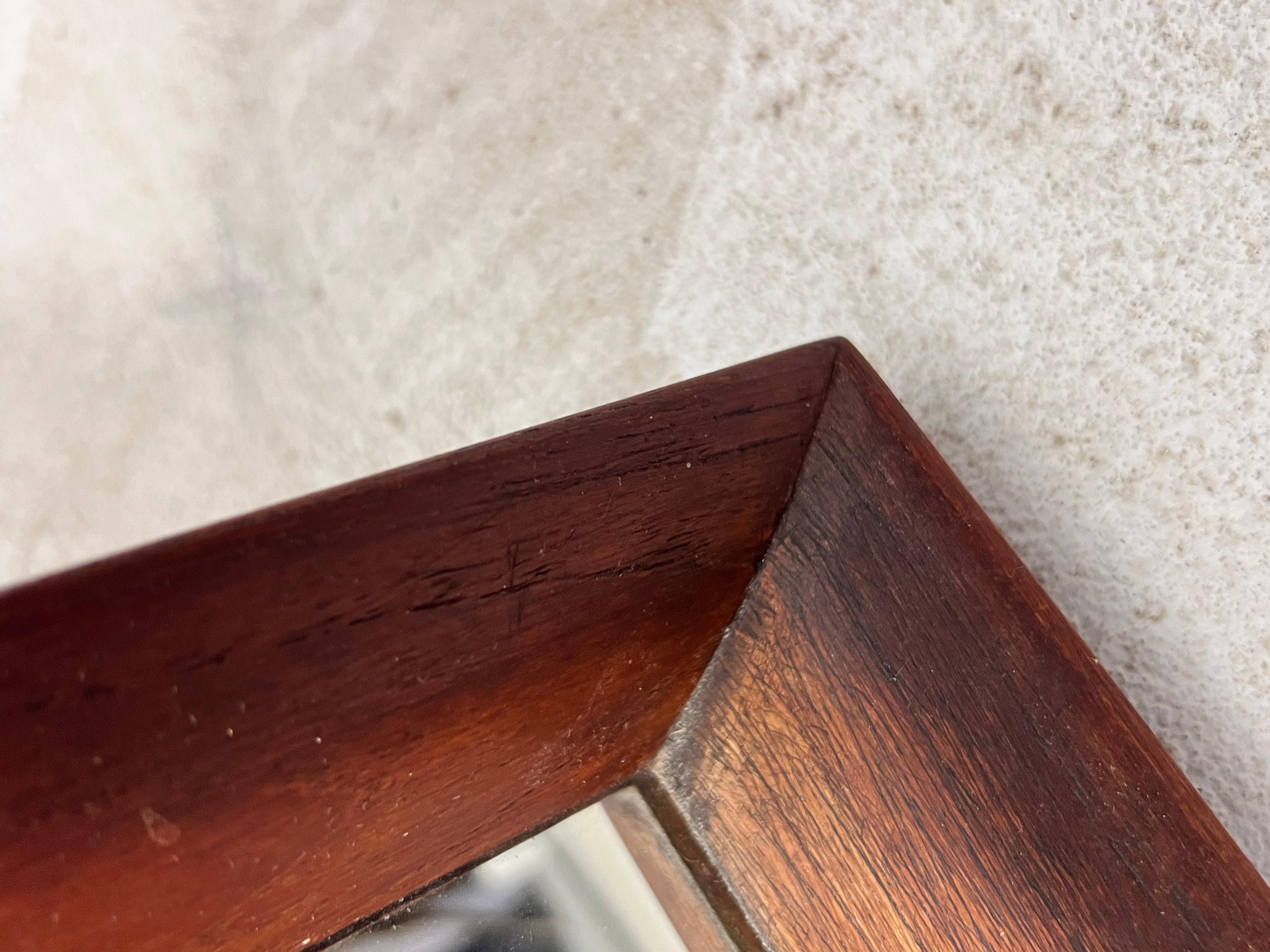 Midcentury Teak Framed Mirror, 1960s, Germany For Sale 1