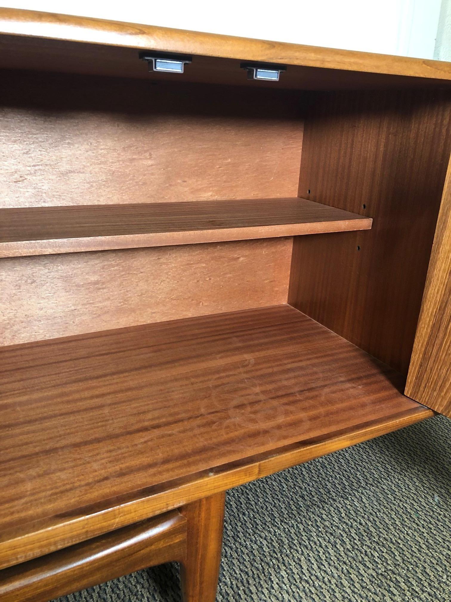 Veneer Midcentury Teak G Plan Credenza by Victor Bramwell Wilkins, Fresco Range For Sale