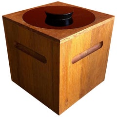 Midcentury Teak Ice Bucket by Morgan Designs