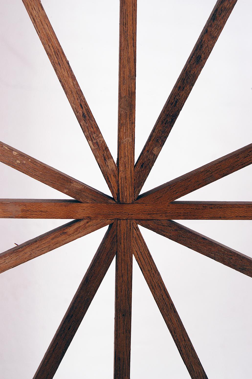 20th Century Midcentury Teak Kumiko Folding Screen Room Divider Japanese Art Latticework