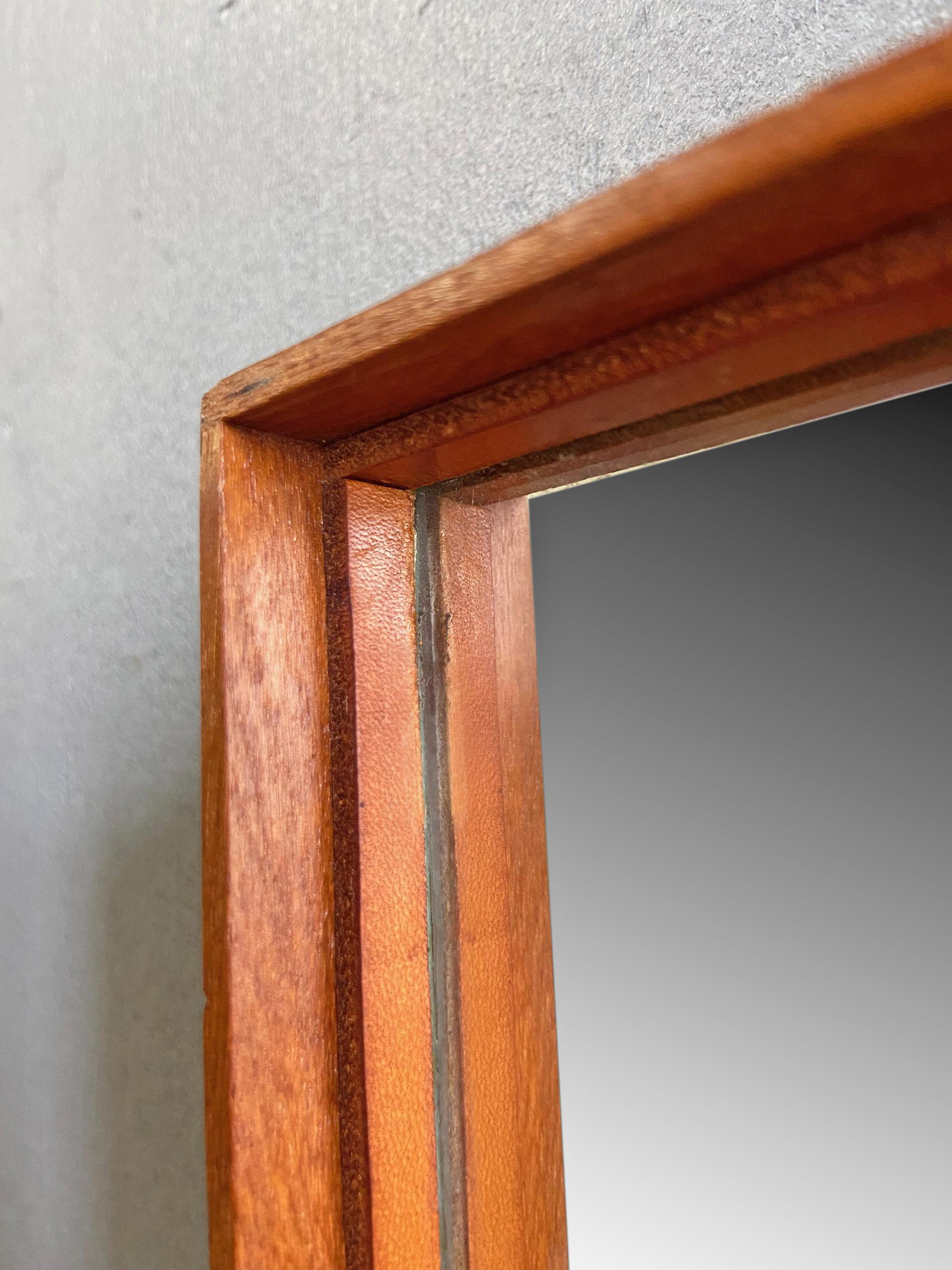 20th Century Midcentury Teak Mirror by Uno & Osten Kristiansson for Glas Mäster For Sale