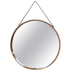 Midcentury Teak Mirror by Uno & Östen Kristiansson for Luxus, Sweden