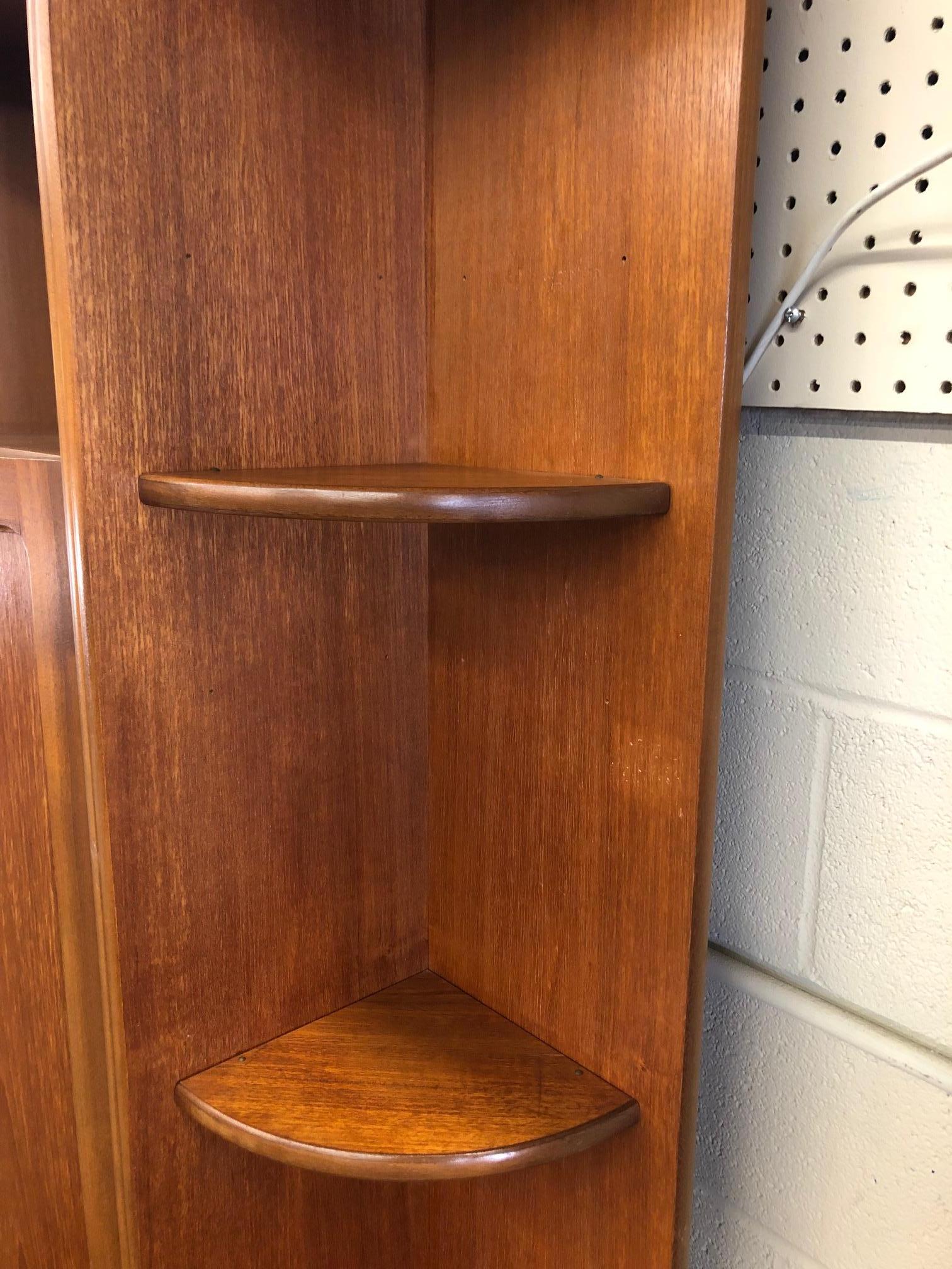 Midcentury Teak Modular 7 Part Wall Unit by Nathan Furniture For Sale 8
