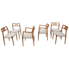 Midcentury Teak Moller Chairs Model 79