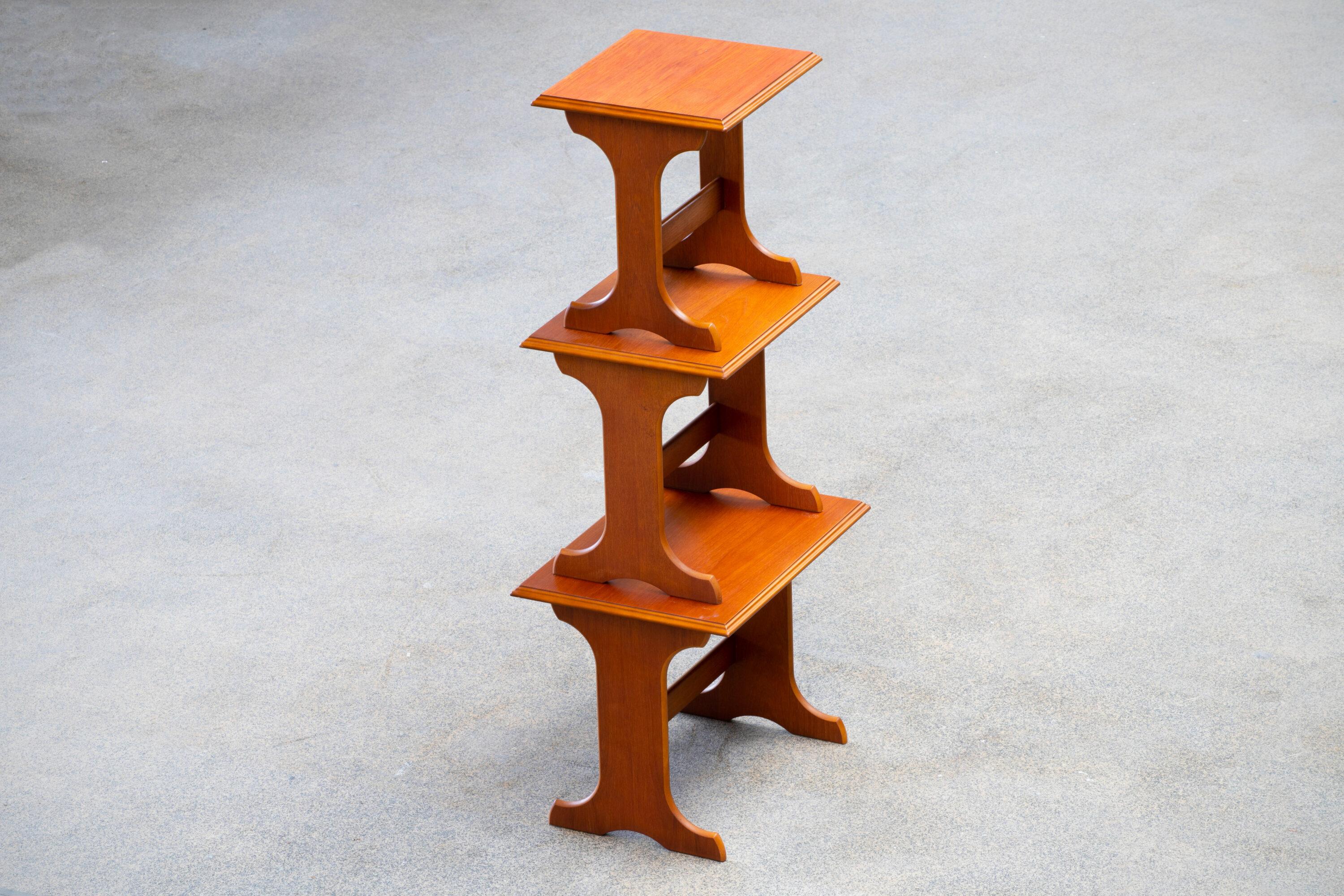 Teak midcentury nesting tables in teak, UK, 1960s.