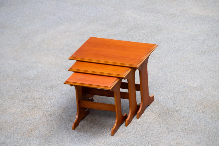 Midcentury Teak Nesting Coffee Tables For Sale at 1stDibs