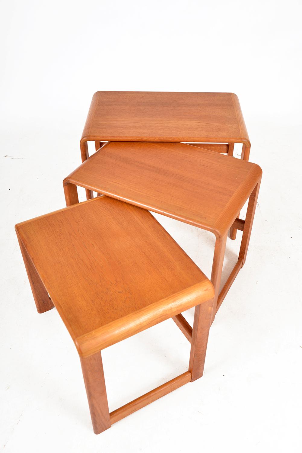 Midcentury Teak Nesting Occasional Tables by O'Donnell Design Irish 1970s Danish For Sale 8