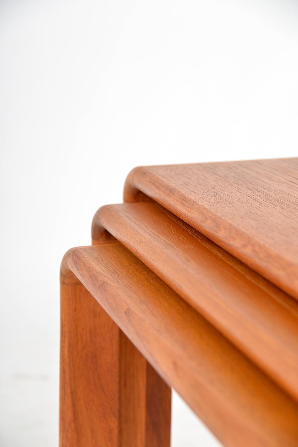 Midcentury Teak Nesting Occasional Tables by O'Donnell Design Irish 1970s Danish For Sale 10