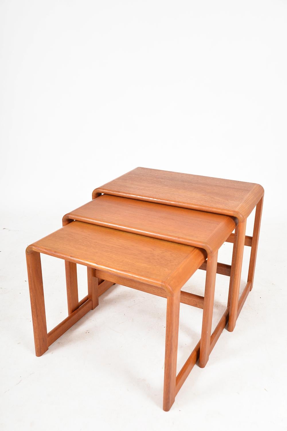 Midcentury Teak Nesting Occasional Tables by O'Donnell Design Irish 1970s Danish For Sale 12