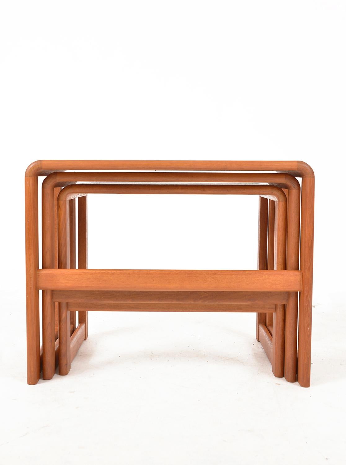 Midcentury Teak Nesting Occasional Tables by O'Donnell Design Irish 1970s Danish For Sale 2