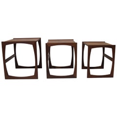 Vintage Midcentury Teak Nesting Side Tables