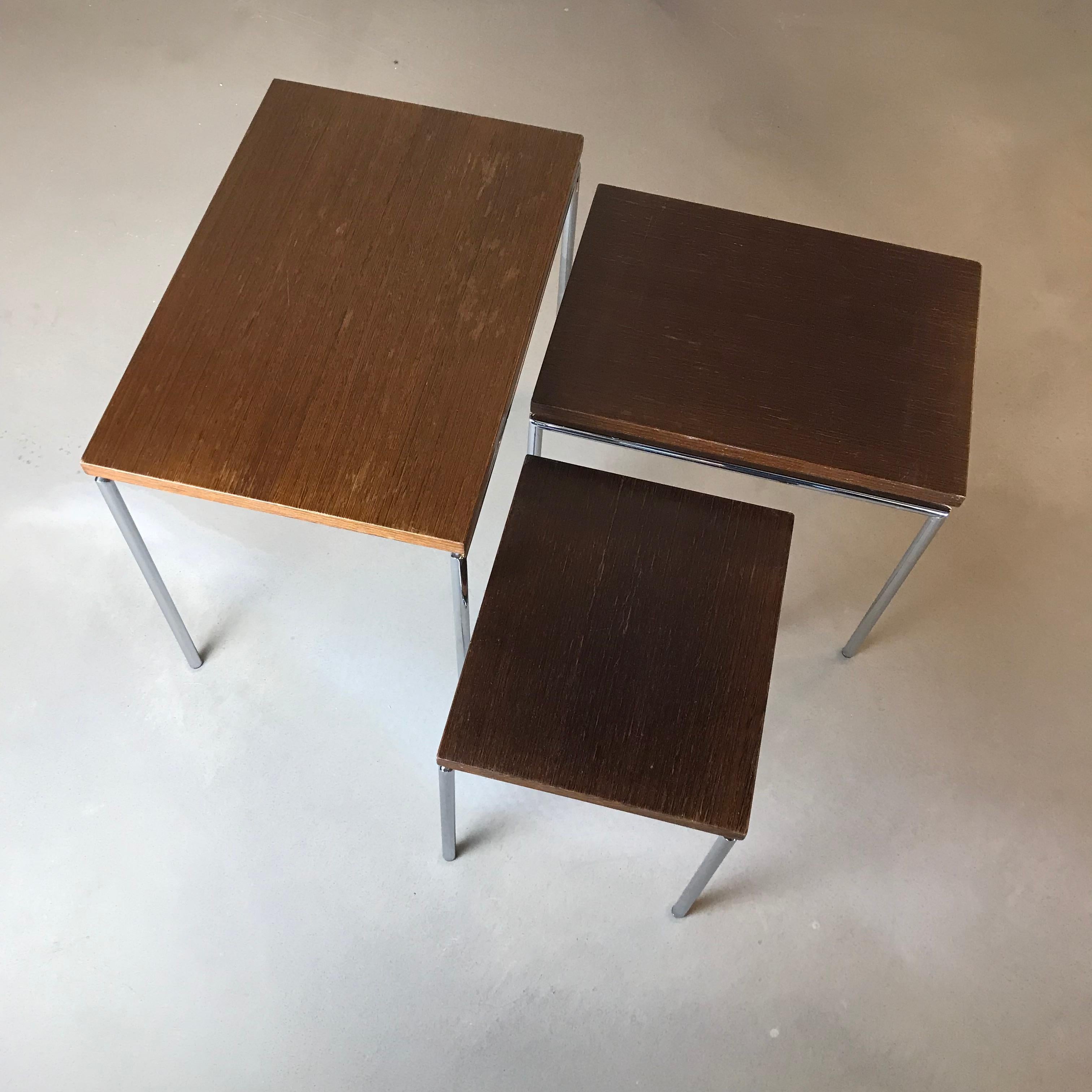 Midcentury Teak Nesting Tables by Cees Braakman for Pastoe, 1950s For Sale 2