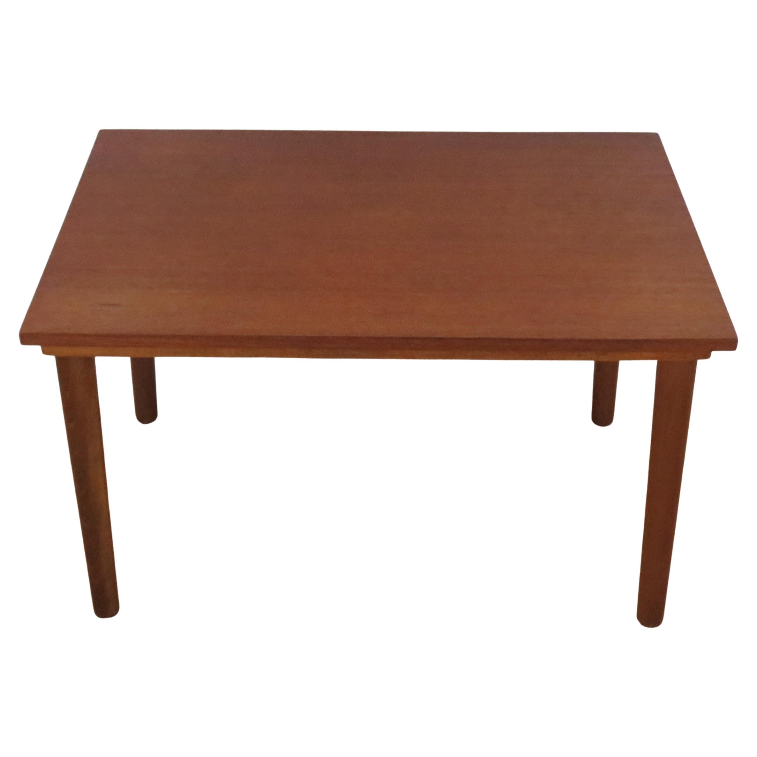 Vermund Larsen Model VL1312 Triangular Teak and Metal Side Table