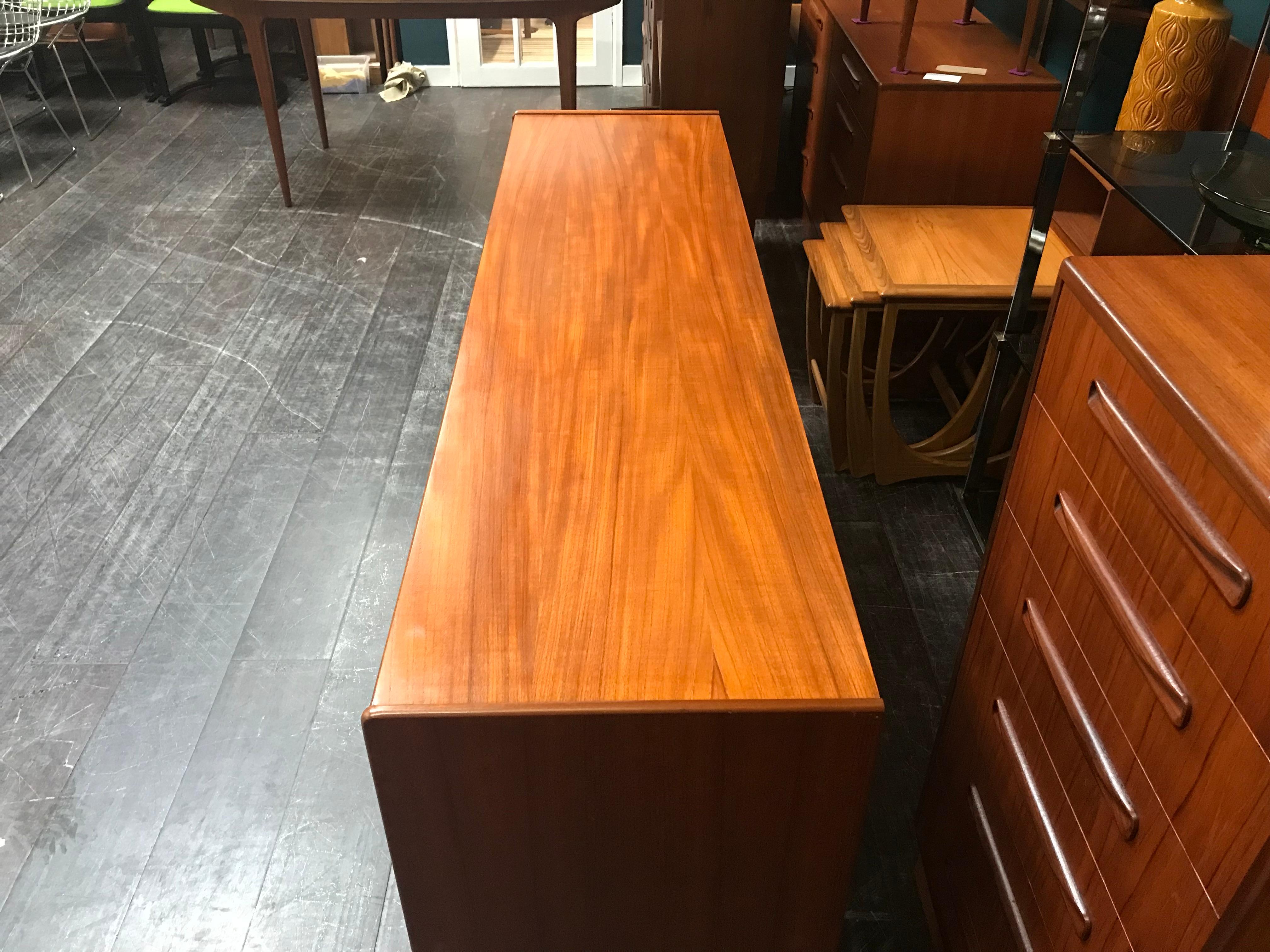 Midcentury Teak Sideboard with Louvre Doors by Tom Robertson for A.H. McIntosh For Sale 2
