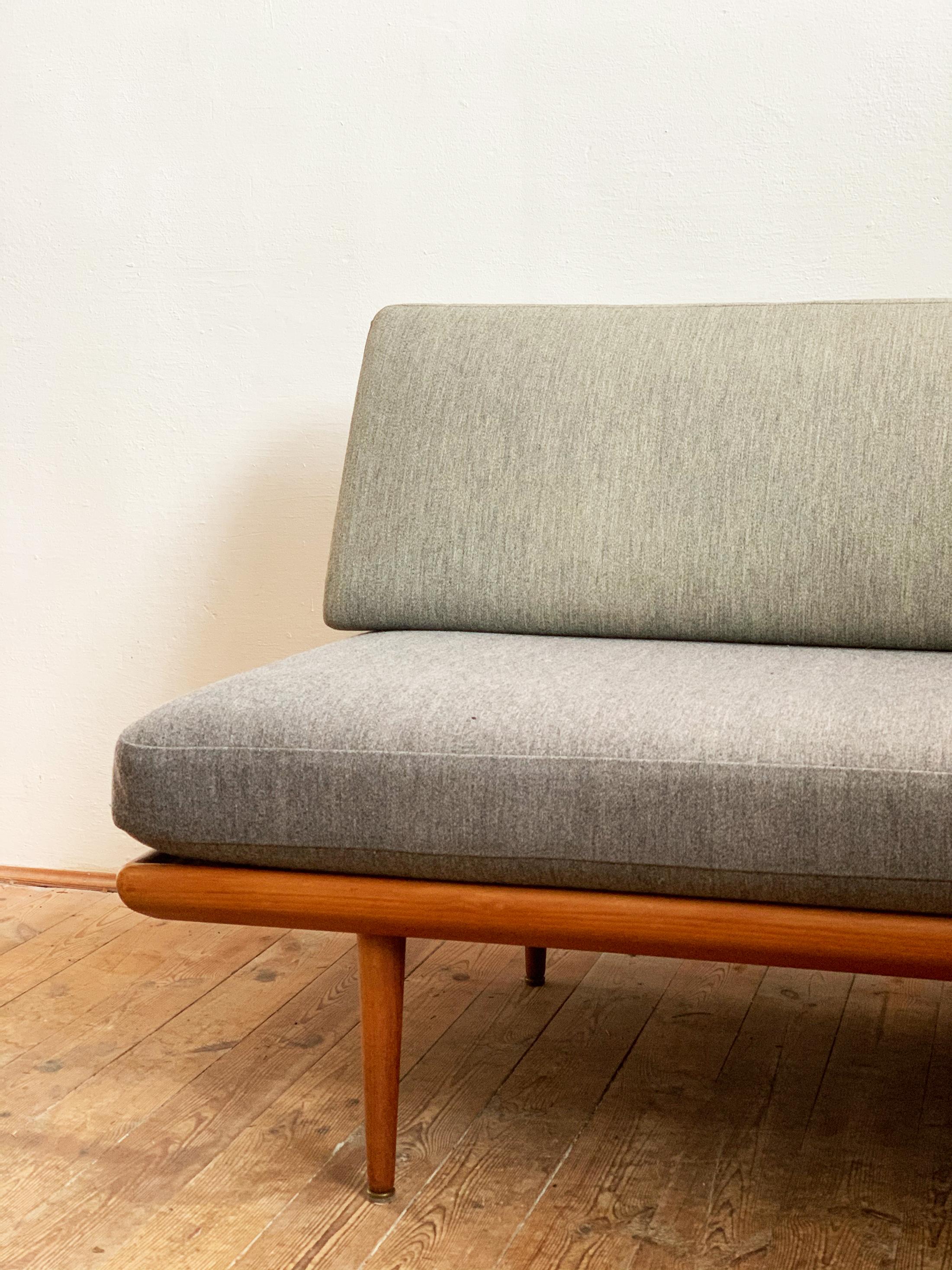 Wool Midcentury Teak Sofa by Peter Hvidt & Orla Mølgaard Nielsen for France & Søn For Sale