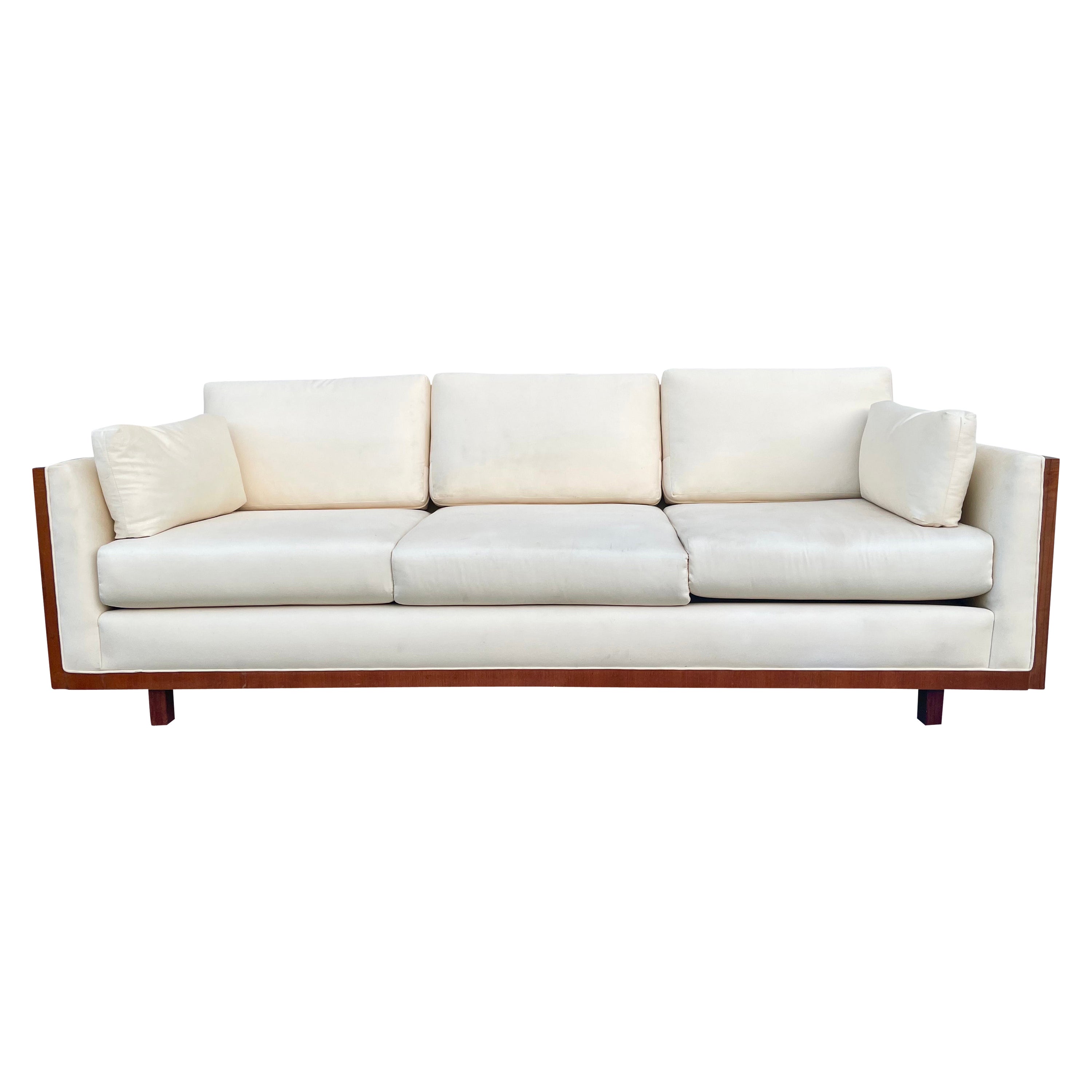 Midcentury Teak Sofa in the Style of Milo Baughman