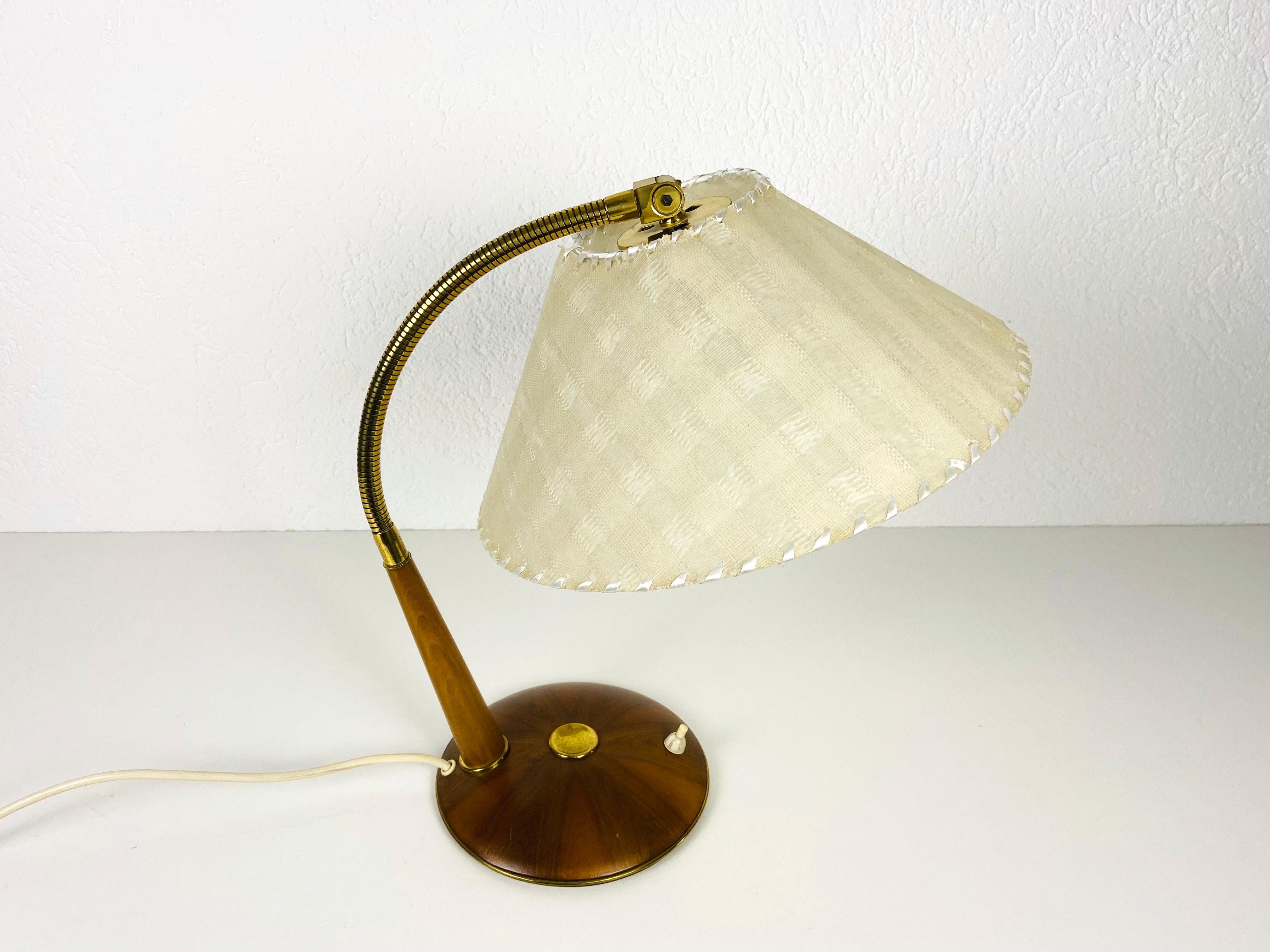 Midcentury Teak Table Lamp by Temde, circa 1970 For Sale 4