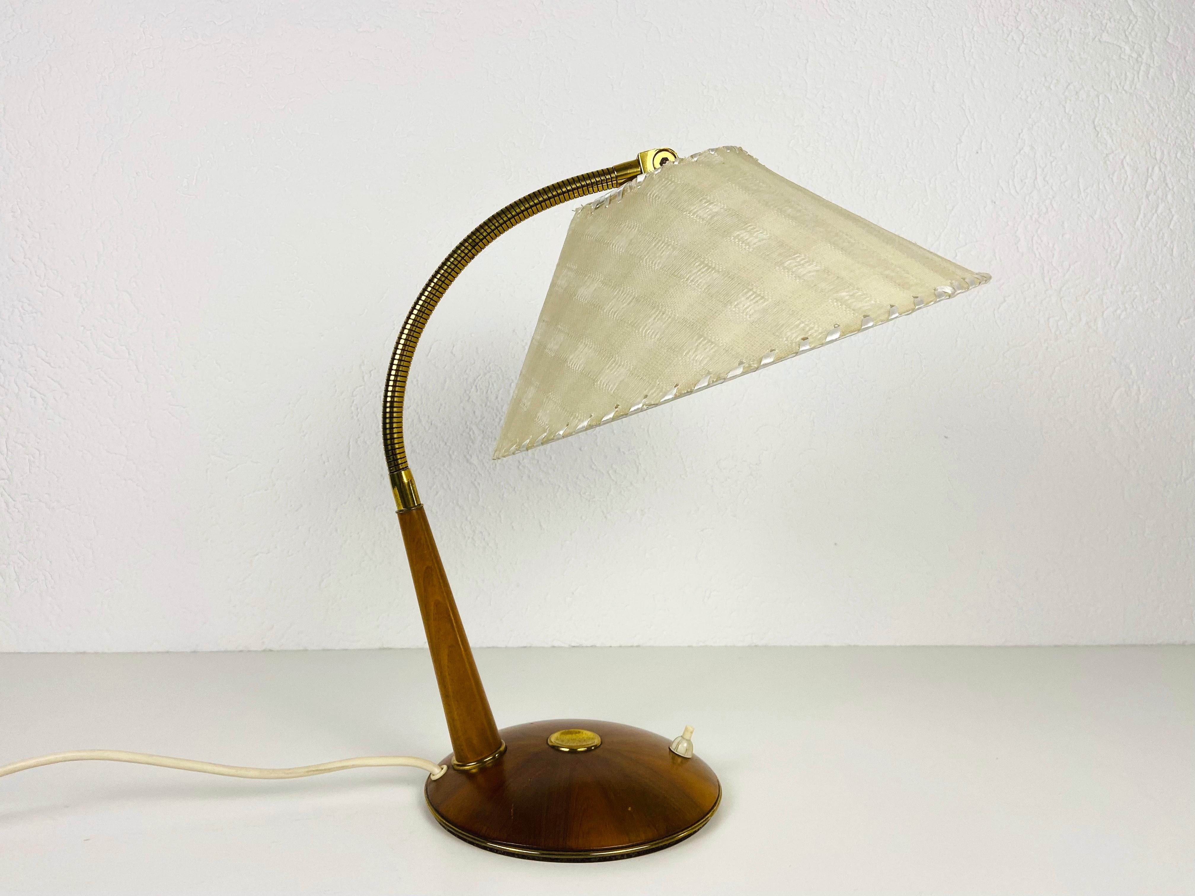Midcentury Teak Table Lamp by Temde, circa 1970 For Sale 9