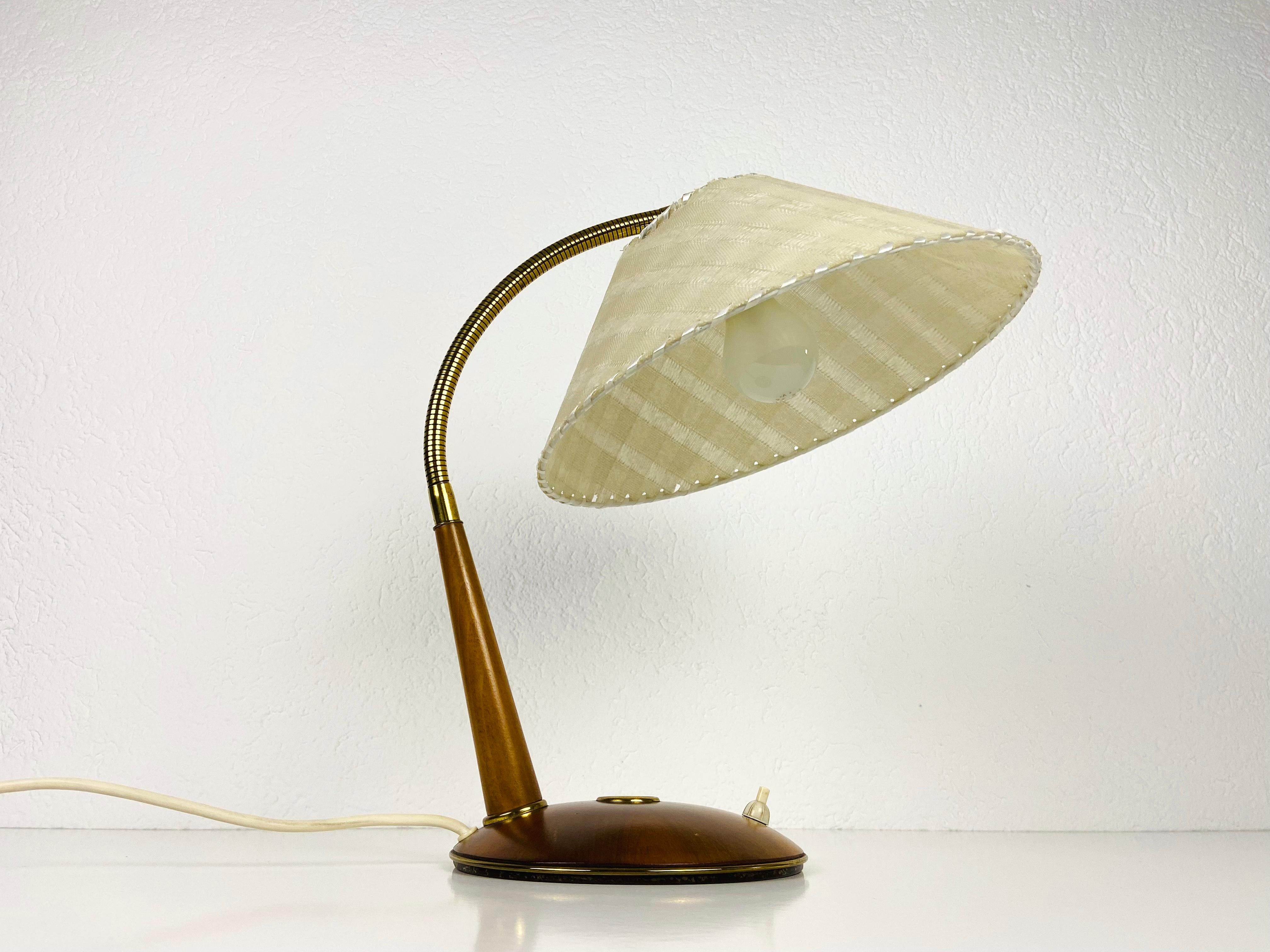 Midcentury Teak Table Lamp by Temde, circa 1970 For Sale 11