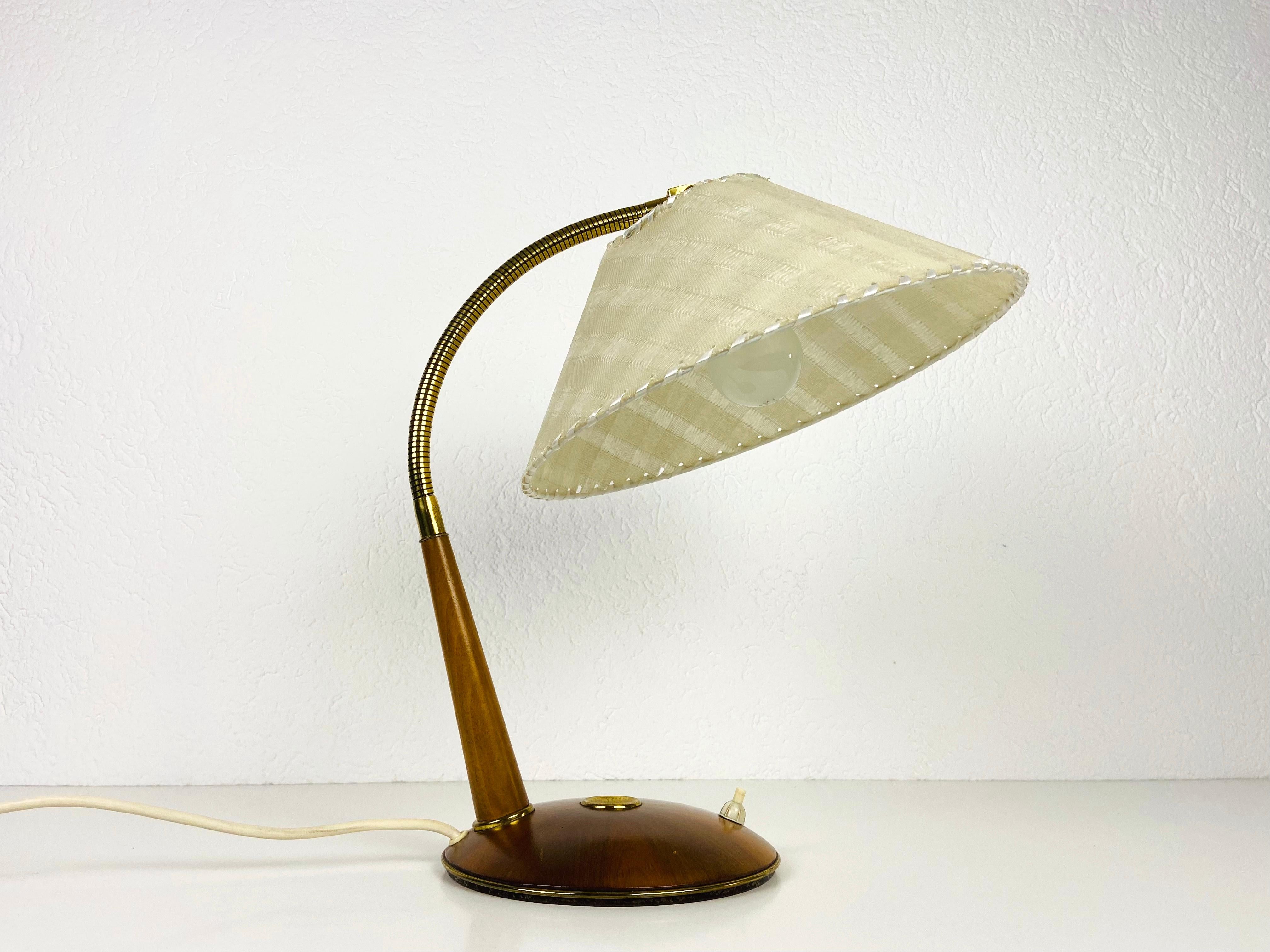 Midcentury Teak Table Lamp by Temde, circa 1970 For Sale 12