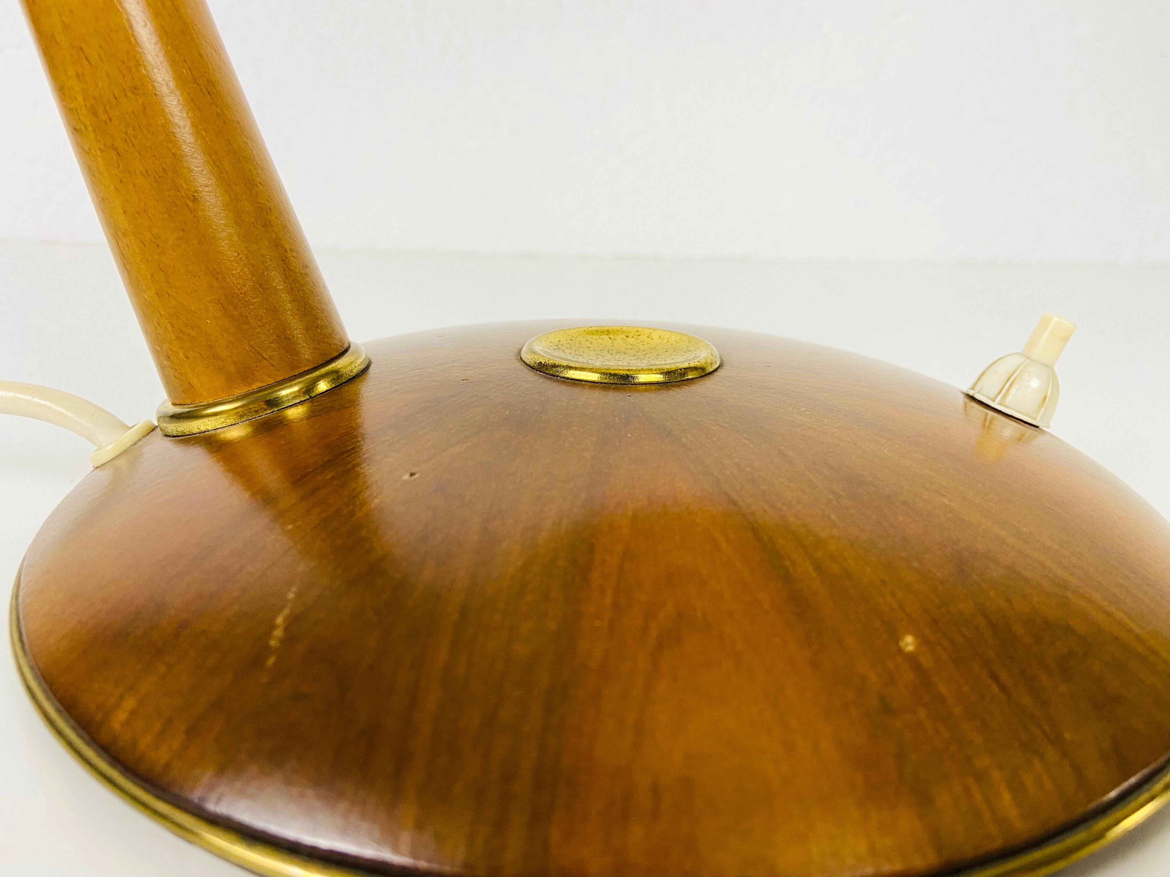 Midcentury Teak Table Lamp by Temde, circa 1970 For Sale 13