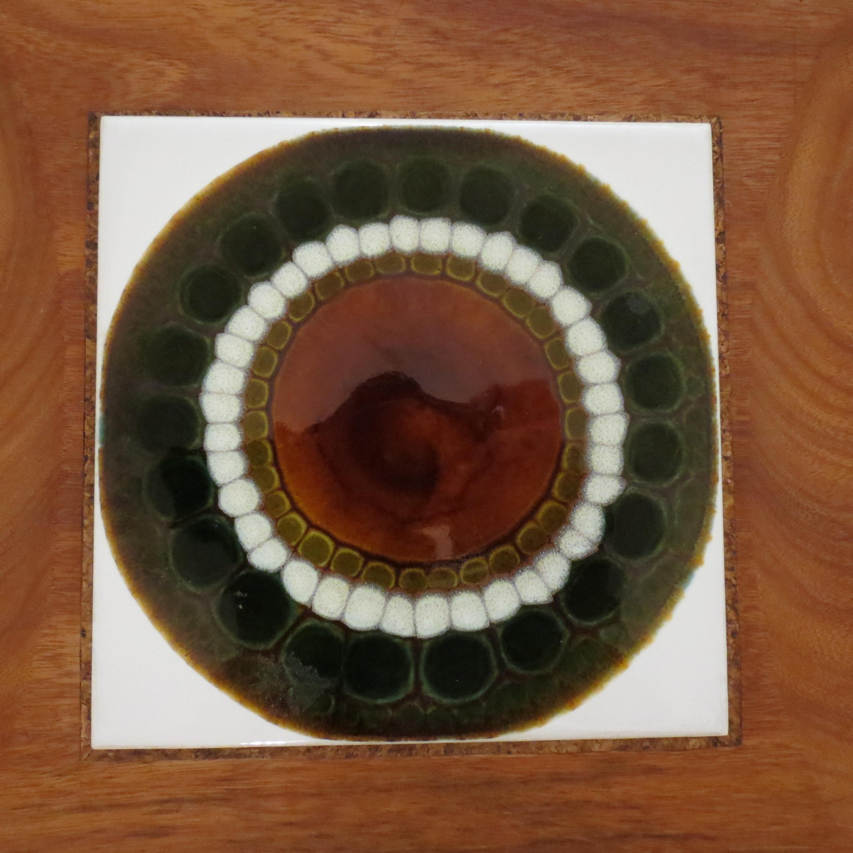 Midcentury Teak Tray With Tile Insert By Allan Wallwork 1970 2