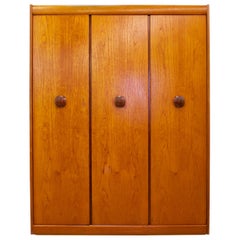 Vintage Midcentury Teak Triple Door Wardrobe by Elliots of Newbury, 1960s