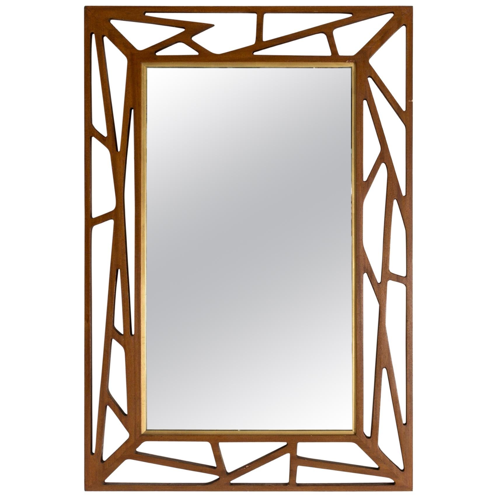 Midcentury Teak Wall Mirror from Eden Spegel For Sale