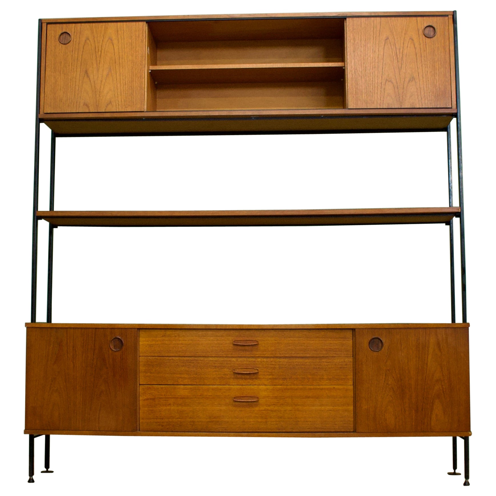 Midcentury Teak Wall or Shelving Unit from Avalon, 1960s