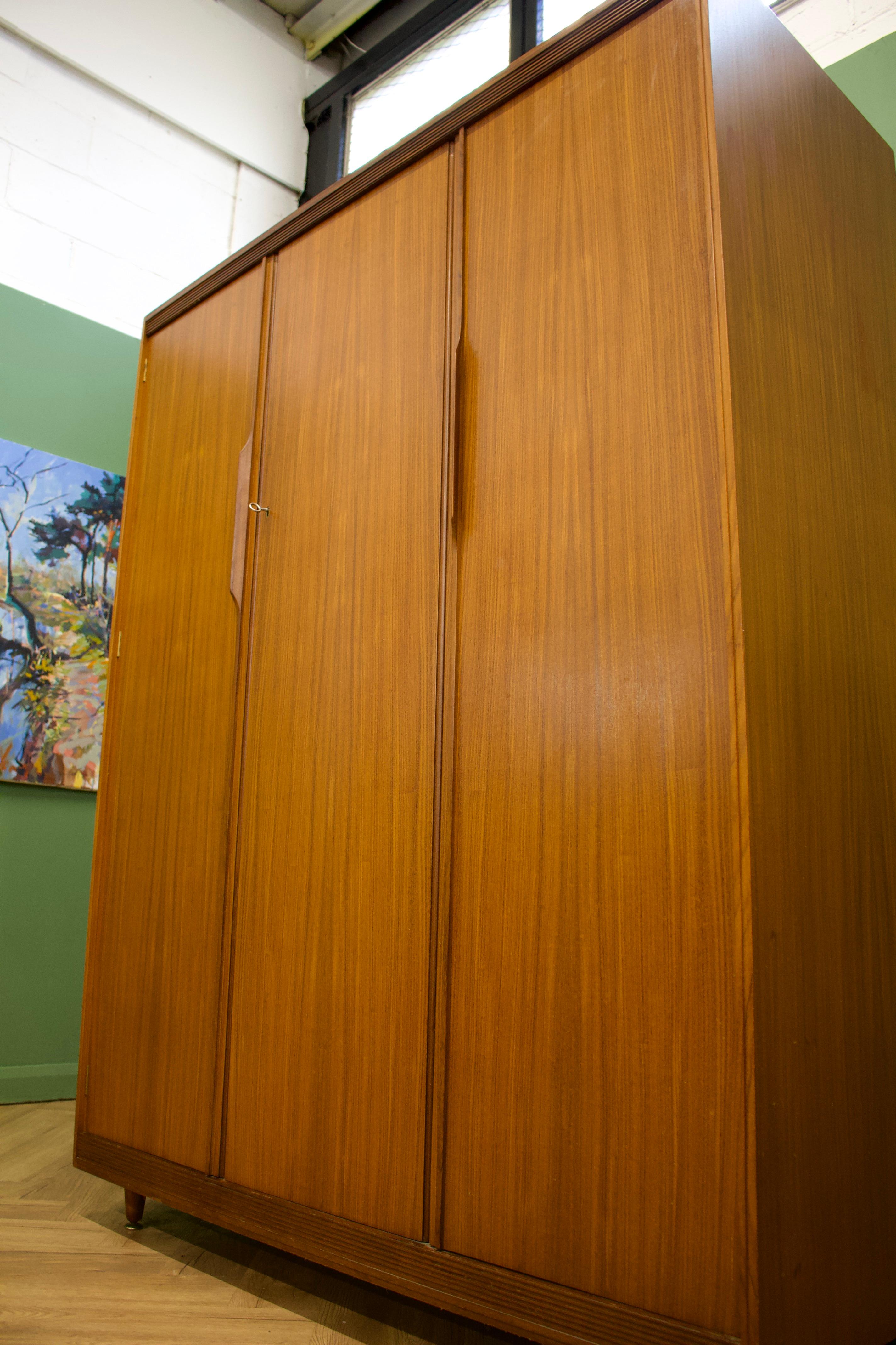 Veneer Midcentury Teak Wardrobe from White and Newton, 1960s