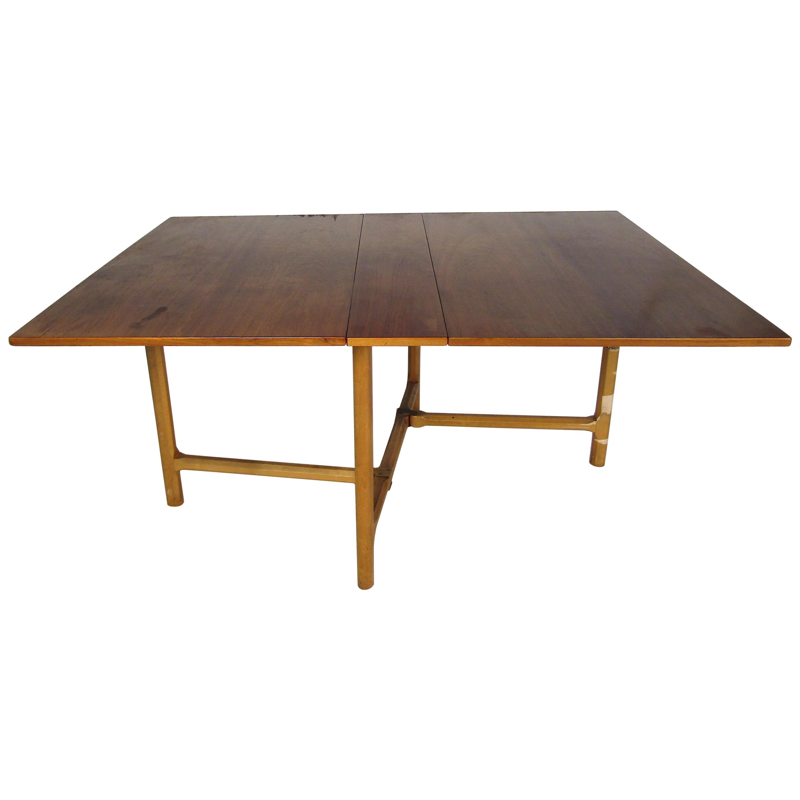 Kurt Ostervig Drop Leaf Dining Table In Solid Teak 1960 at 1stDibs