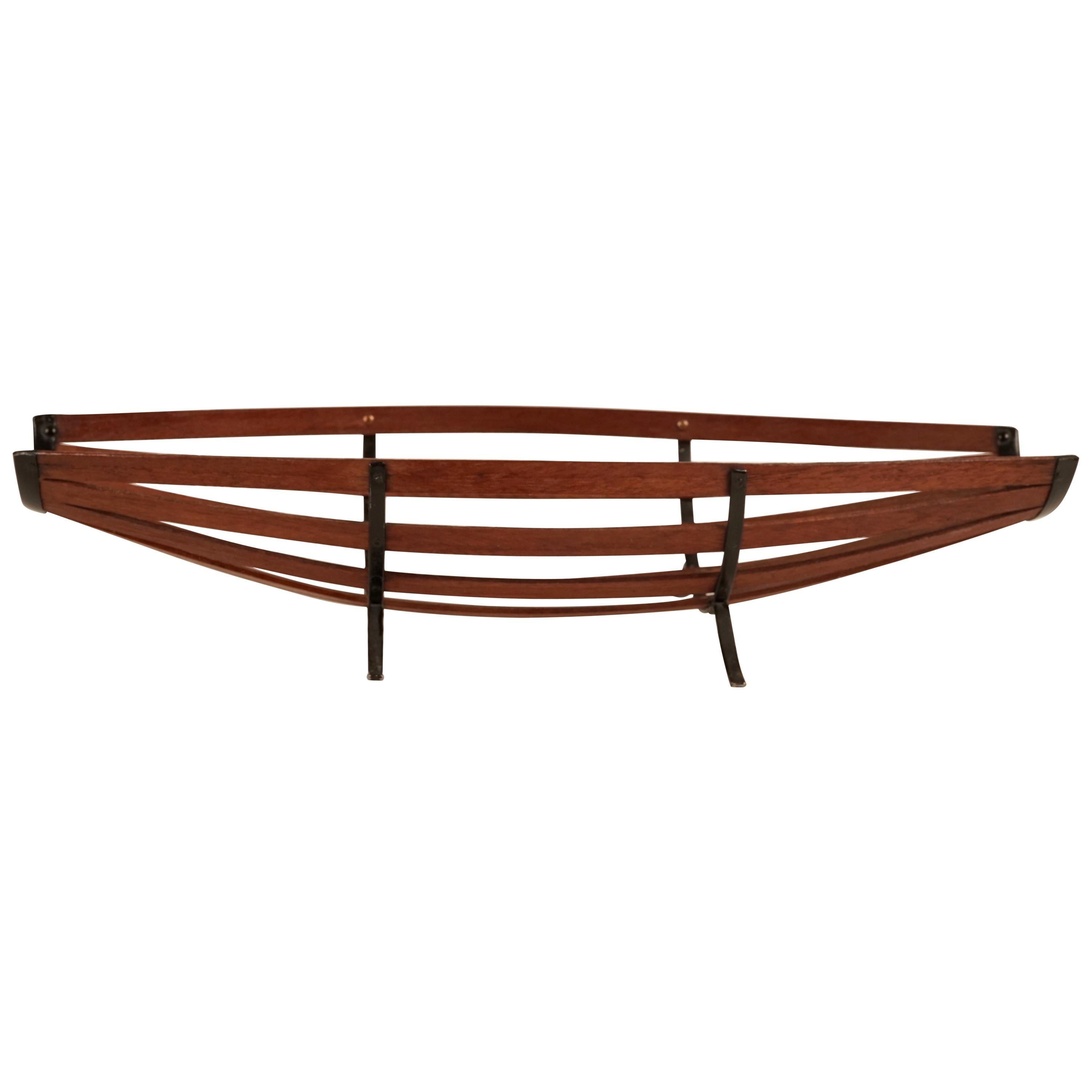 Midcentury Teak Wood Fruit Basket
