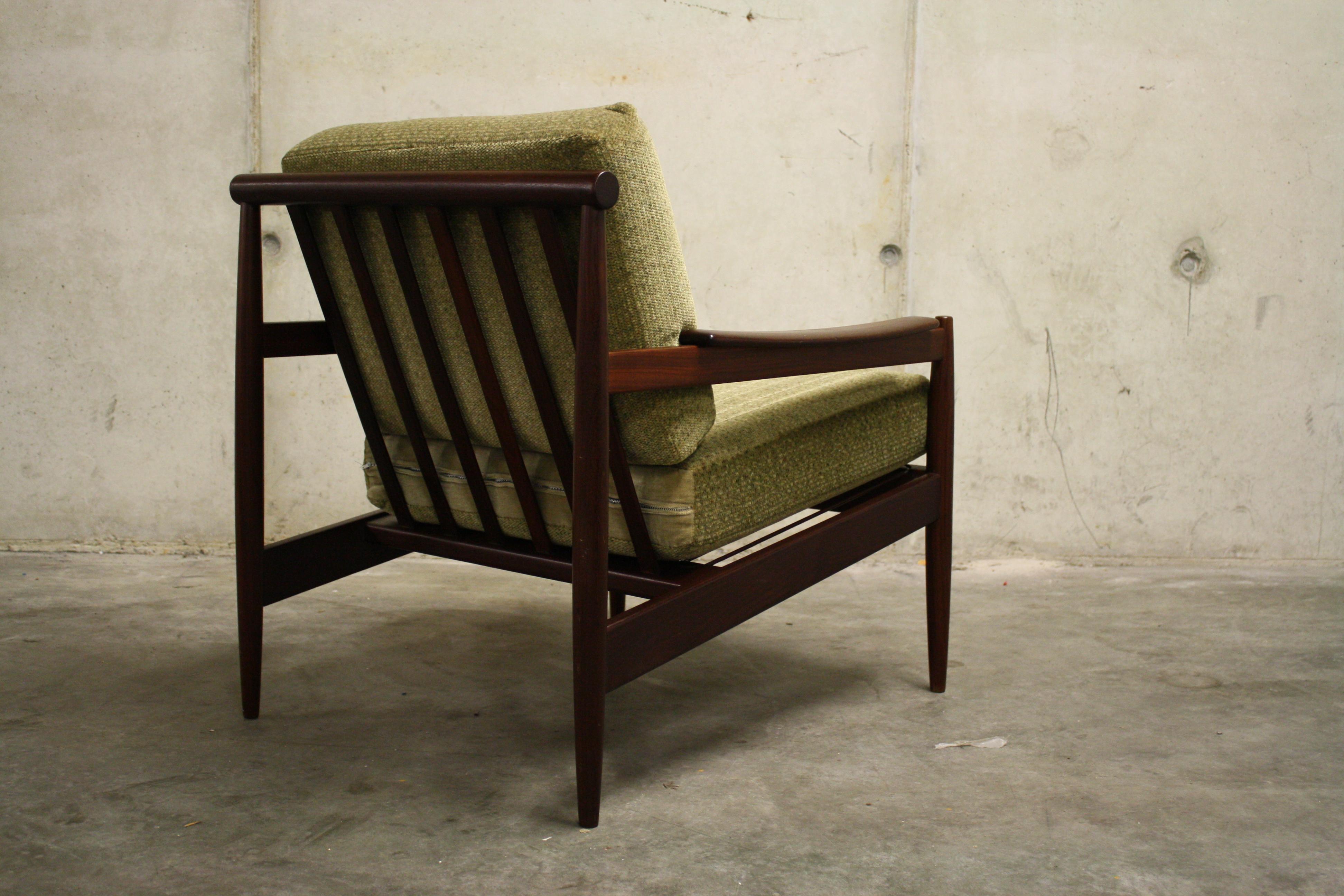 Danish Midcentury Teak Wooden Scandinavian Lounge Chair, 1960s, Denmark