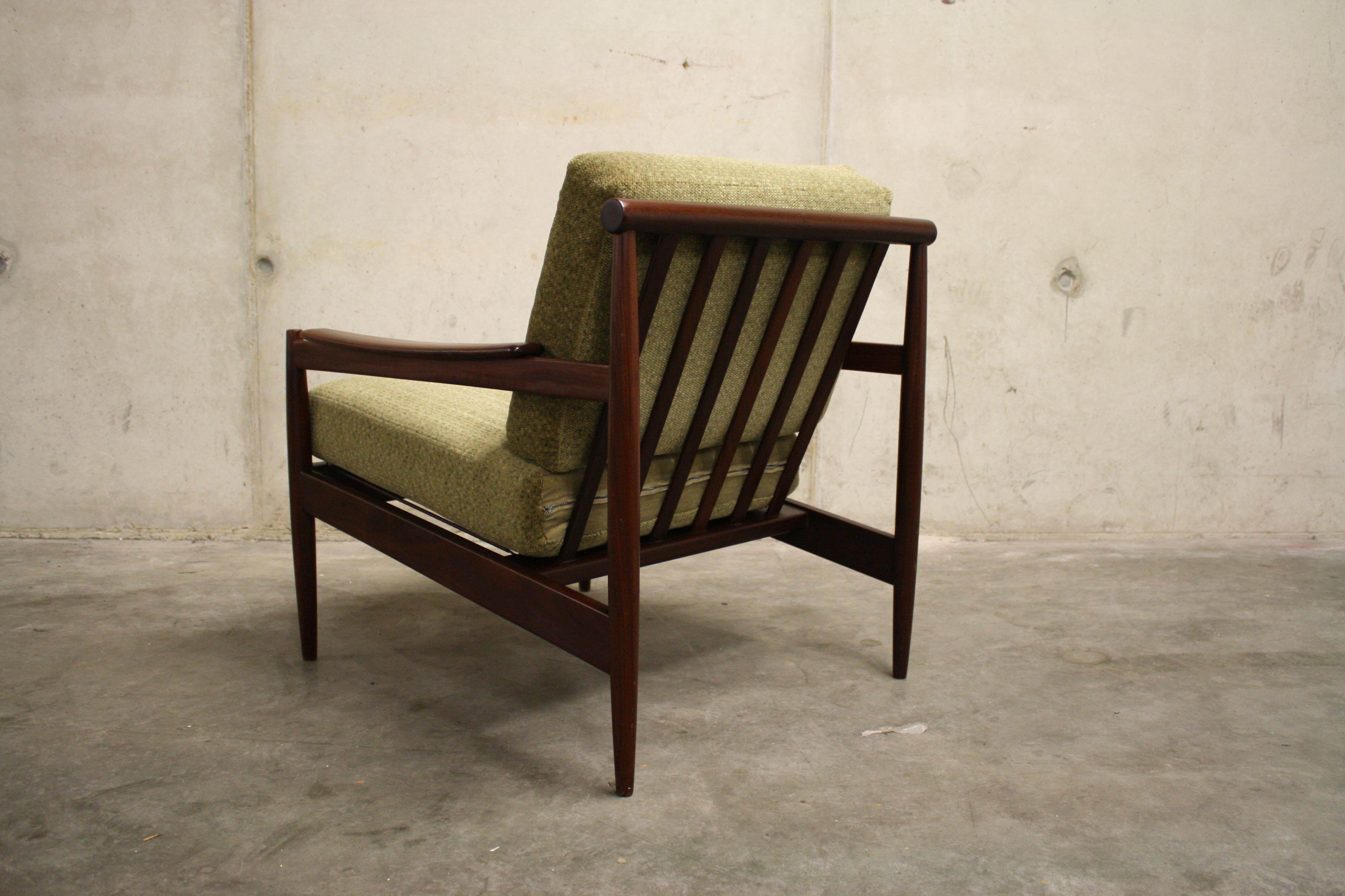 Mid-20th Century Midcentury Teak Wooden Scandinavian Lounge Chair, 1960s, Denmark